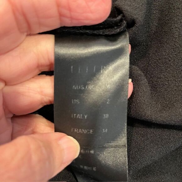 Ellery Calabasas Zip Front Snake Panel Black Dress Full Skirt Size 2 - Picture 10 of 16